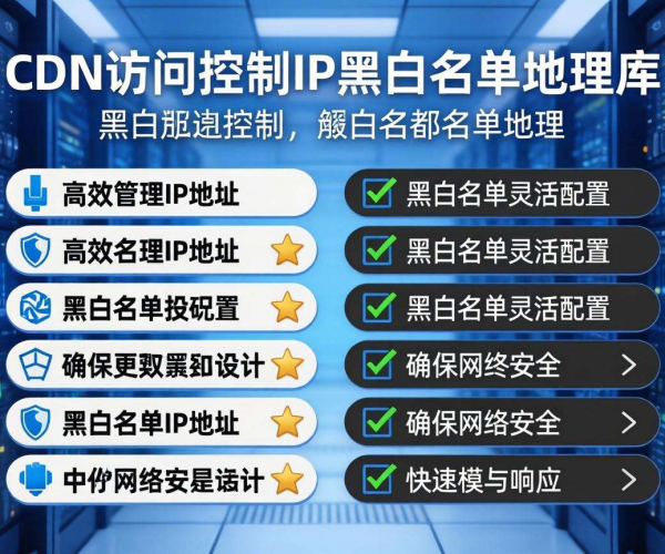 CDN访问控制：IP黑白名单与地理库助力精准流量管控