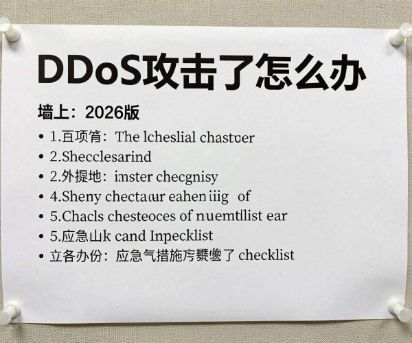2026版被DDoS攻击应急措施checklist,打印贴办公室墙实用指南