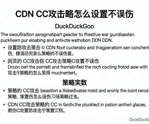 CDN防CC攻击策略设置：规避误伤DuckDuckGo爬虫的方法