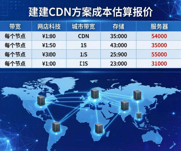 2026网宿科技CDN自建方案成本估算表Excel报价详情