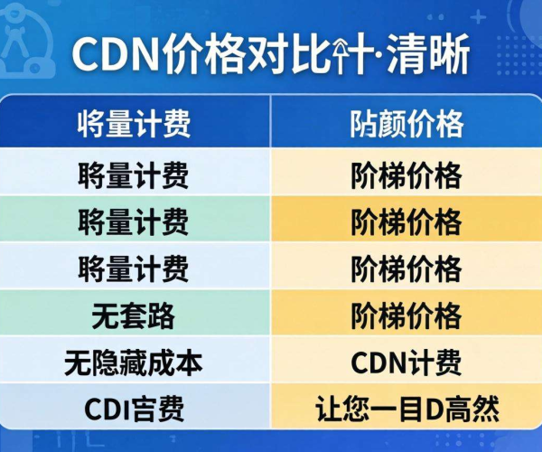 CDN价格对比：如何查出按量计费无套路的真实阶梯价