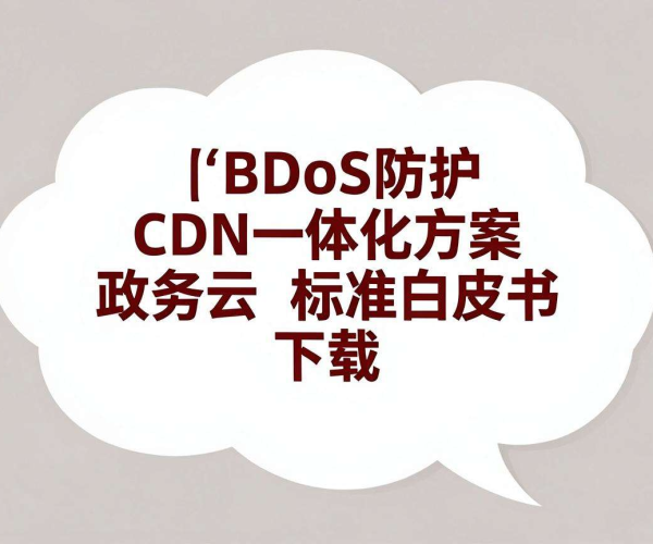 DDoS防护CDN一体化方案适用行业场景及政务云标准白皮书下载