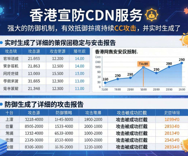 香港免备案高防CDN防御CC持续攻击时长报表下载