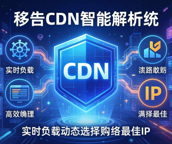 移动屏蔽CDN智能解析能否按实时负载返回IP