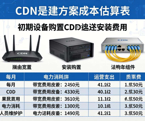 CDN自建方案成本估算表：精准测算助你把控建设开支