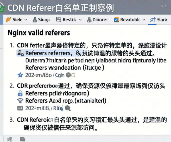CDN Referer白名单正则写法示例：Nginx valid_referers应用