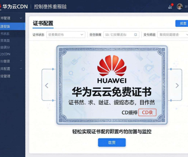 CDN证书配置攻略：巧用华为云免费证书保障网络安全