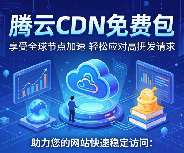 免费福利！腾讯云CDN免费包，为你的网站加速体验零成本服务