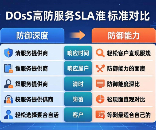 DDoS高防服务SLA标准大比拼，谁能脱颖而出？