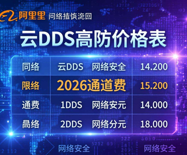 阿里云DDoS高防2026通道费价格表揭秘