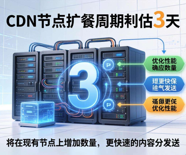 CDN节点扩容周期预估：需考虑哪些因素及大概时长是多久