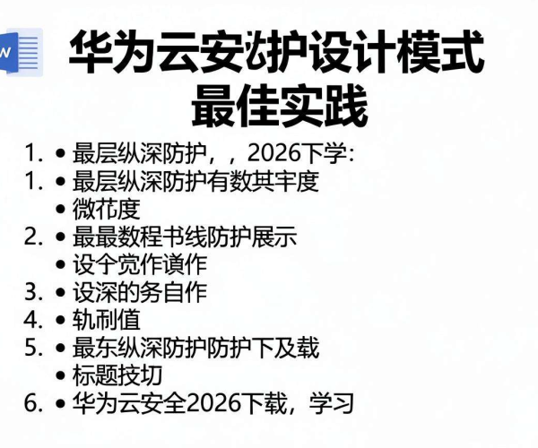 多层纵深防护设计模式最佳实践PDF华为云安全2026下载学习