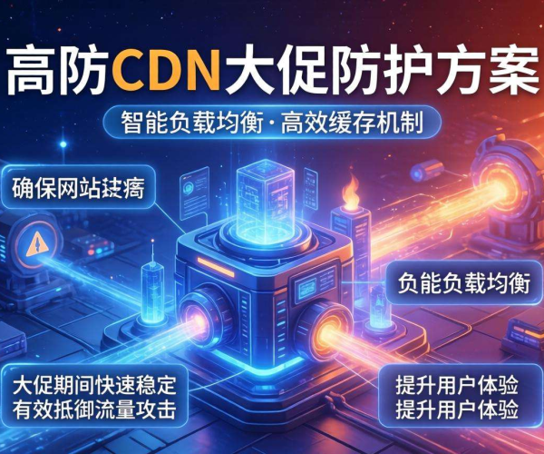 电商高防CDN大促防护方案，为你的业务安全保驾护航