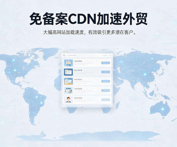免备案CDN加速助力外贸：突破限制，畅享高效网络服务