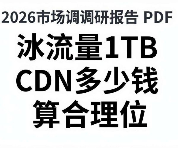2026年1TB月流量CDN合理价位区间市场调研报告PDF解析
