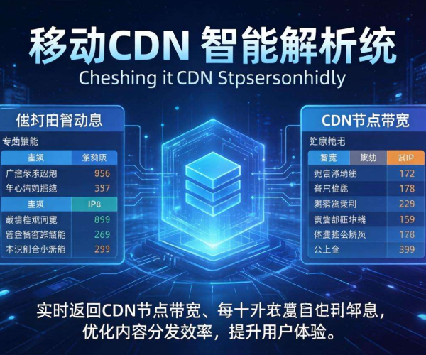 移动屏蔽CDN智能解析：能否实时返回CDN节点带宽对应IP？