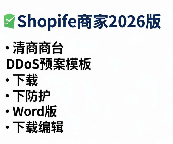 电商平台DDoS防护预案模板下载Word版可编辑Shopify商家2026版