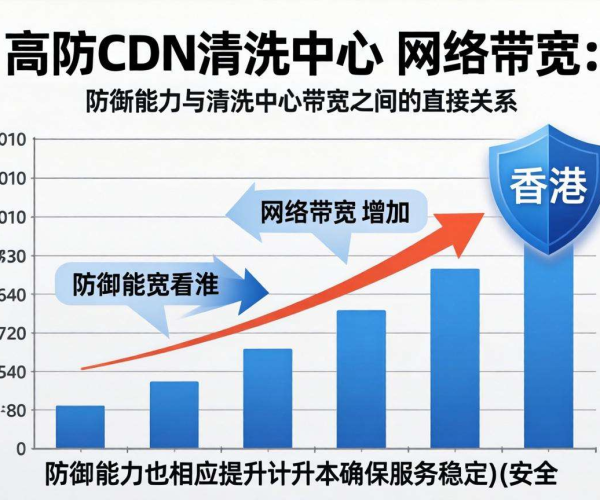 香港高防CDN防御能力与清洗中心网络带宽的内在关联剖析