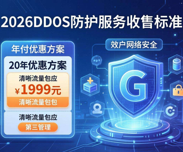 2026年DDoS防护每G年付优惠来袭，畅享超值防护收费标准！