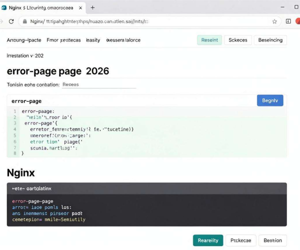CDN自定义错误页面：Nginx error_page 2026配置代码示例使用