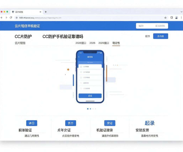 注册页面CC防护手机验证靠谱性评测：云片短信2026接口稳定性揭秘