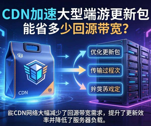 游戏CDN加速大型端游更新包，究竟能省多少回源带宽？