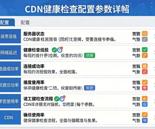 CDN健康检查配置参数详解：关键要点与实用指南