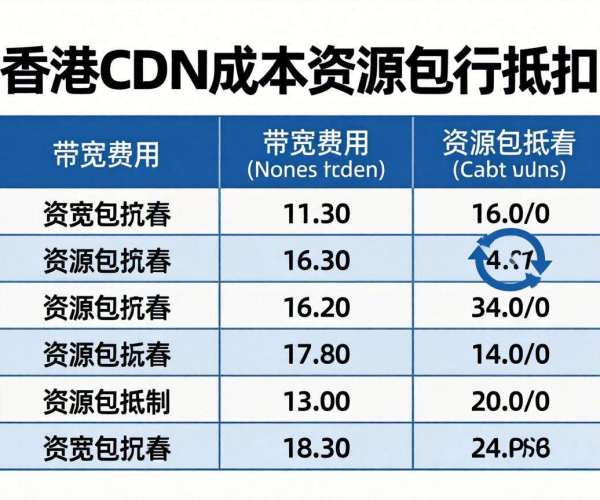 香港免备案CDN带宽成本能否用资源包抵扣？情况揭秘