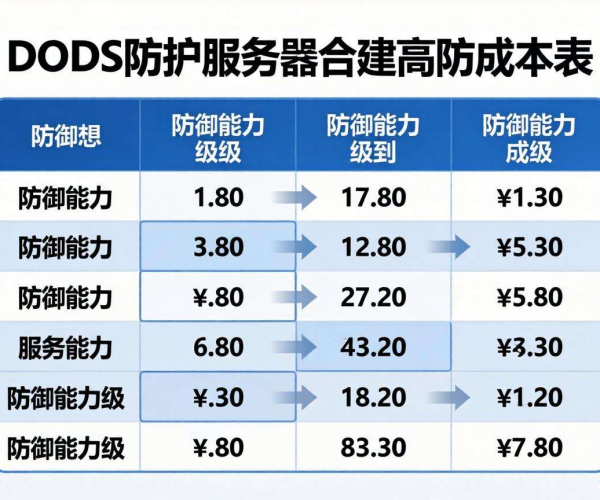 DDoS防护服务器自建高防成本表详情揭秘