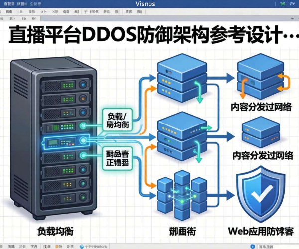 直播平台DDoS防御架构参考设计图Visio格式解析