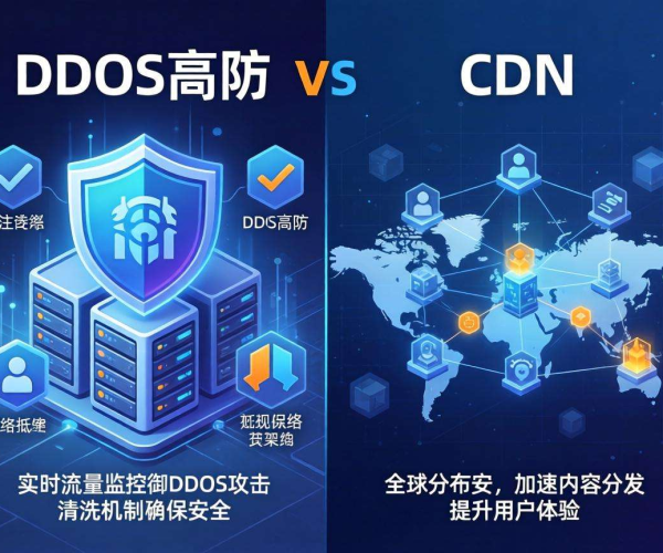 DDoS高防与CDN区别大揭秘：一张图带你快速了解
