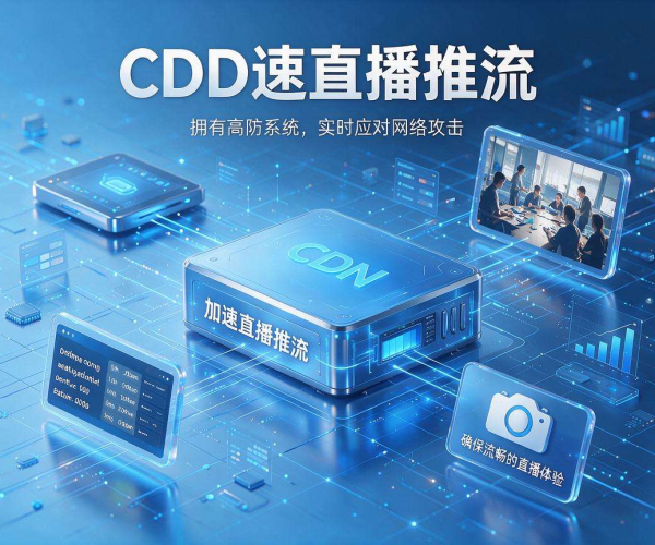 高防CDN加速直播推流 实现低延迟高稳定安全传输