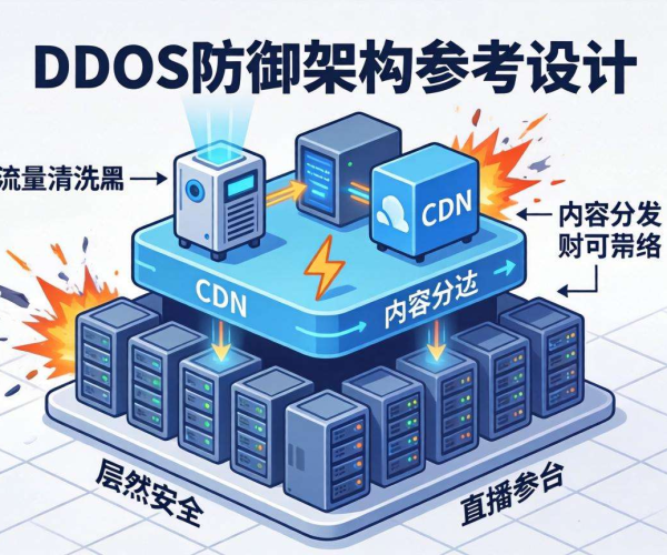 直播平台DDoS防御架构参考设计图：保障直播安全的关键蓝图