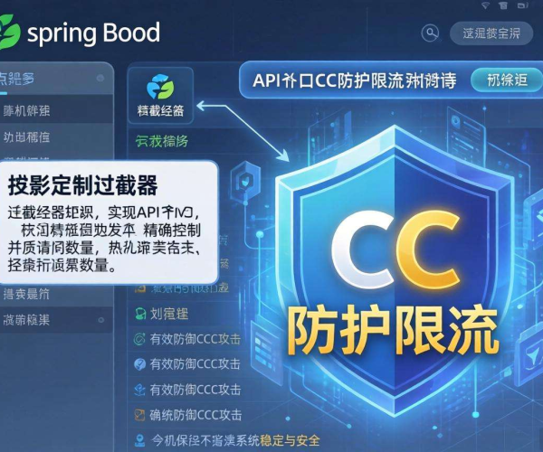 API接口CC防护限流实战：SpringBoot拦截器代码复制攻略2026