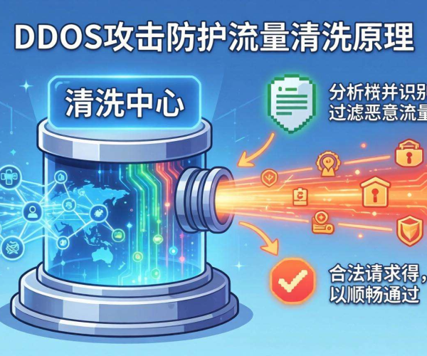 DDoS攻击防护流量清洗原理动画演示，直观揭秘防护机制