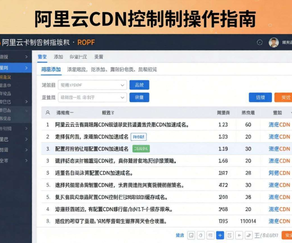 阿里云CDN控制台操作指南：截图版PDF助您轻松上手