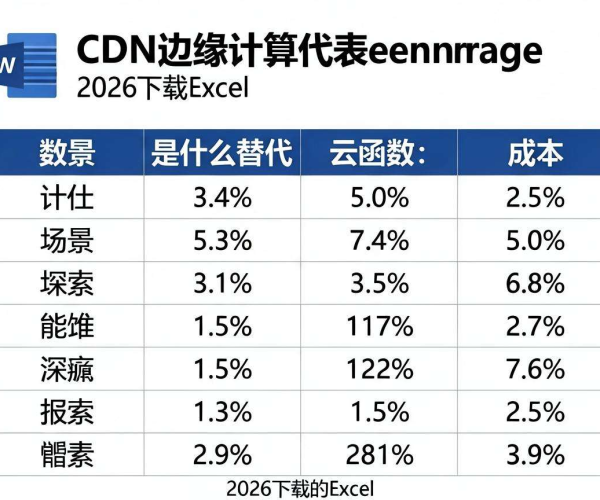 CDN边缘计算是什么，能替代云函数吗？2026成本对比表Excel下载