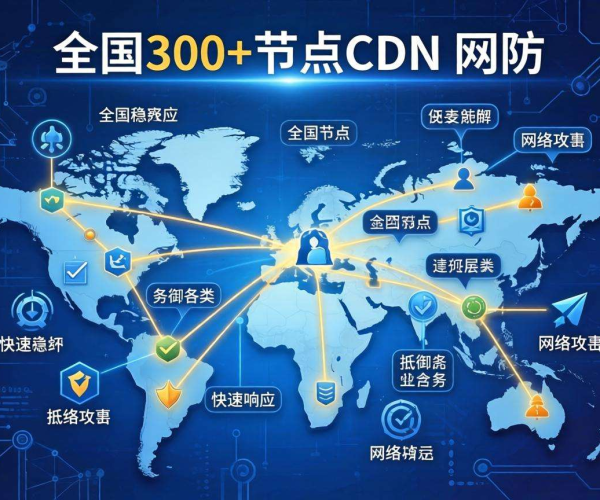 高防CDN国内布局超300+节点，筑牢网络安全防线