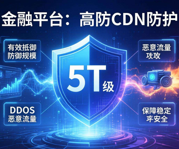 5T高防CDN，为金融平台筑牢网络安全防线