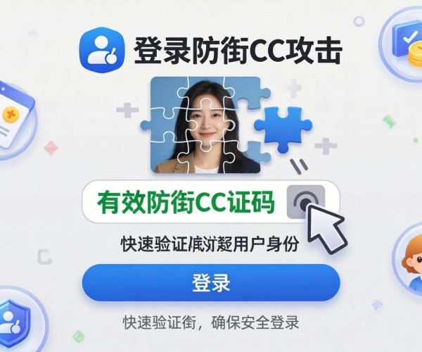 游戏平台防CC攻击新招：登录滑块验证码筑牢安全防线