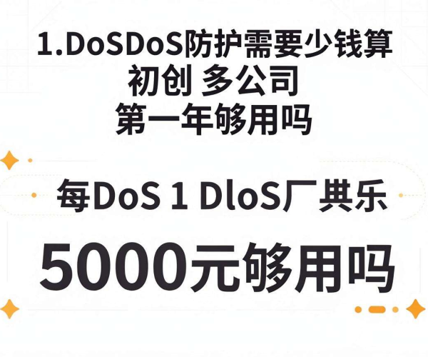 DDoS防护预算分析：初创公司首年5000元够用吗？