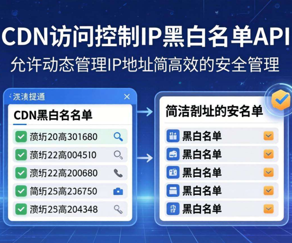 CDN访问控制IP黑白名单API：保障网络安全的高效利器