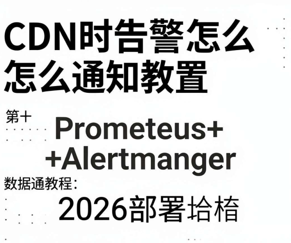 CDN实时告警配置通知教程:Prometheus+Alertmanager 2026部署