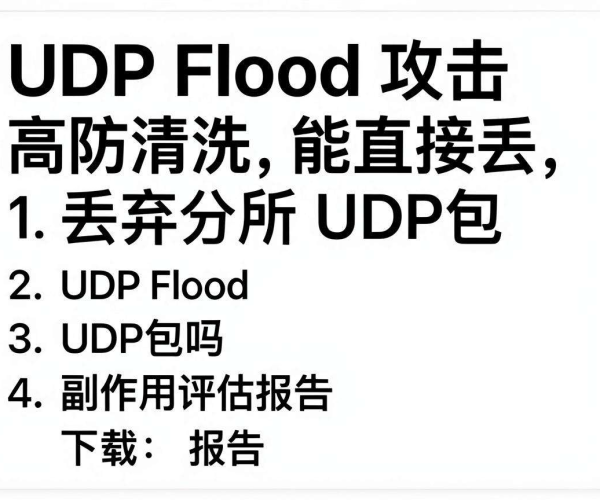 UDP Flood攻击高防清洗能否直接丢弃所有UDP包副作用评估报告下载