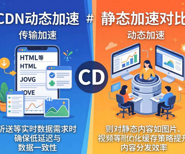CDN动态加速与静态加速区别及何时必须使用解析