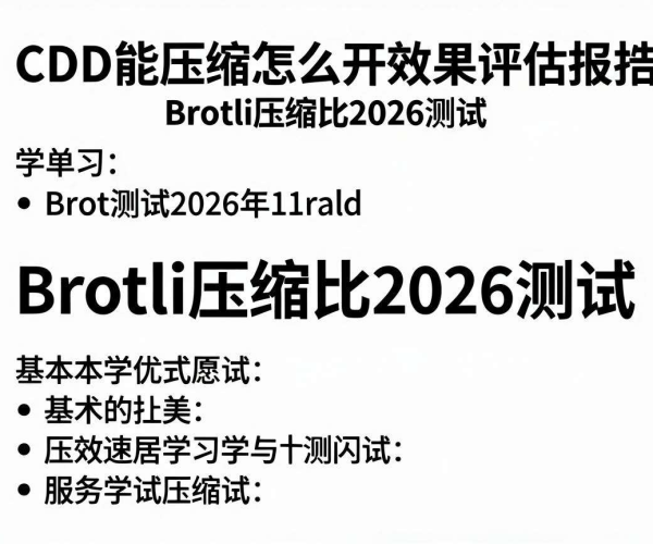 CDN智能压缩开启效果评估：Brotli压缩比2026测试学习
