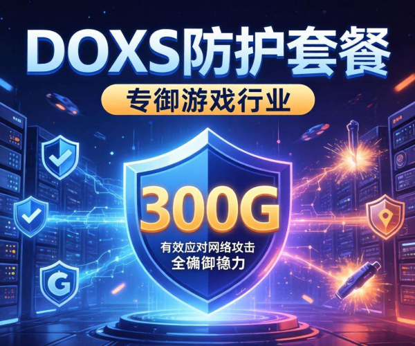 300G DDoS防护套餐，为游戏行业筑牢安全防线