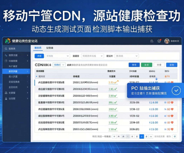 移动屏蔽CDN源站健康检查：是否支持脚本输出捕获探究