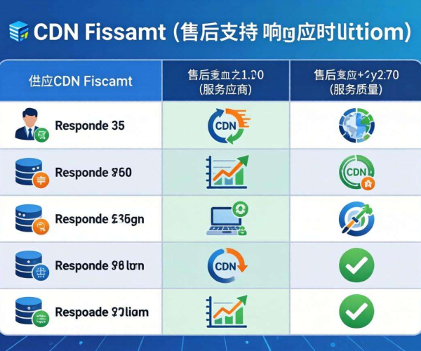 CDN厂家售后支持对比：哪家更胜一筹？一张表格见分晓